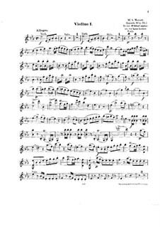 Concerto for Piano and Orchestra No.9 in E Flat Major 'Jeunehomme', K.271: violino parte I by Wolfgang Amadeus Mozart