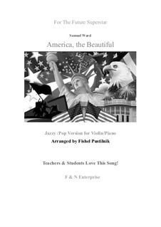 America, The Beautiful: para violino by Samuel Augustus Ward
