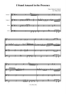 I Stand Amazed in the Presence (My Savior's Love): para quartetos de cordas by Charles Hutchinson Gabriel
