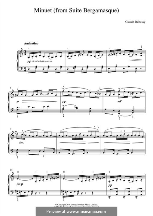 No.2 Minuet: Para Piano by Claude Debussy