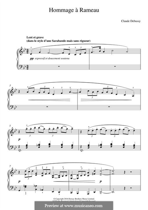 Set I, L.110: No.2 Hommage à Rameau by Claude Debussy