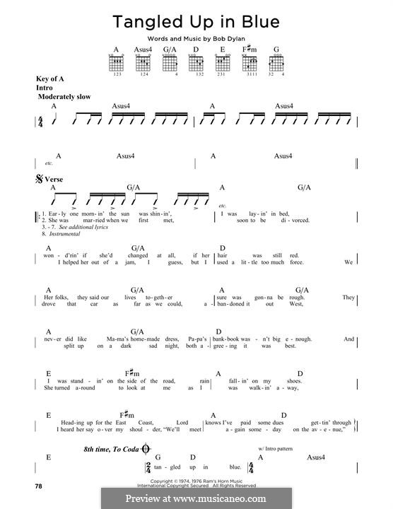 Tangled Up in Blue: Para Guitarra by Bob Dylan