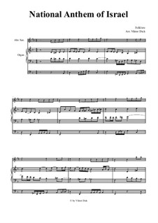Hatikvah (With Hope): Para alto saxofone e órgão by folklore