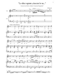 La fille du régiment (The Daughter of the Regiment): Lo dice ognun, ciascun lo sa... by Gaetano Donizetti