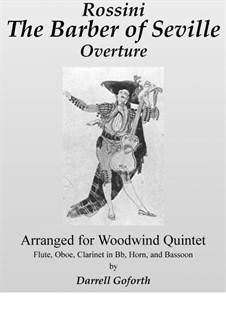Overture: For woodwind quintet (in F) by Gioacchino Rossini
