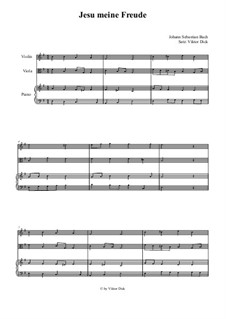 Jesu, meine Freude, BWV 227: Für Bratsche und Klavier by Johann Sebastian Bach