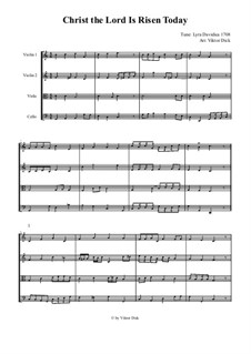 Christ the Lord Is Risen Today: para quartetos de cordas by folklore