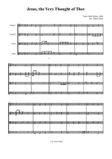 Jesus! The Very Thought of Thee: para quartetos de cordas by John Bacchus Dykes