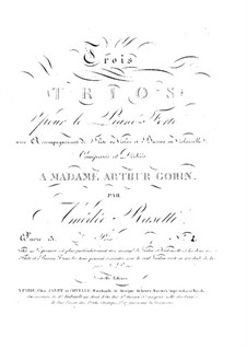 Trio for Flute (or Violin), Basson (or Cello) and Piano No.2, Op.13: Partitura completa by Amédée Rasetti