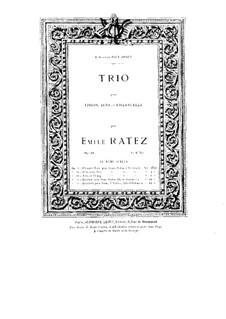 String Trio, Op.34: parte violoncelo by Emile Pierre Ratez