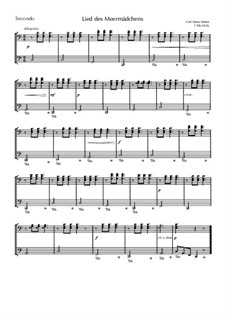 Act II No.14 Mermaid's Song: para piano de quadro mãos by Carl Maria von Weber