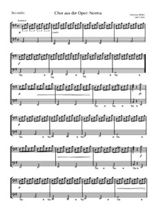 Choir, for Piano Four Hands: Choir, for Piano Four Hands by Vincenzo Bellini