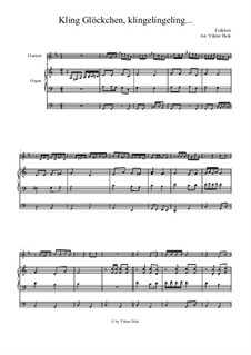 Ring, little Bell (Kling Glöckchen klingelingeling): Für Klarinette und Orgel by folklore