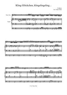 Ring, little Bell (Kling Glöckchen klingelingeling): Für Tenorsaxophon und Orgel by folklore