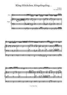 Ring, little Bell (Kling Glöckchen klingelingeling): Für Oboe und Orgel by folklore