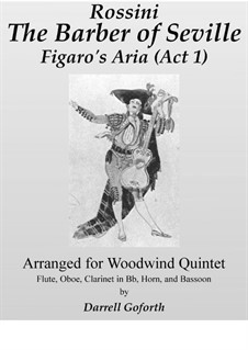 Largo al factotum: For woodwind quintet by Gioacchino Rossini