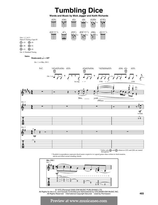 Tumbling Dice (The Rolling Stones): Para guitarra com guia by Keith Richards, Mick Jagger