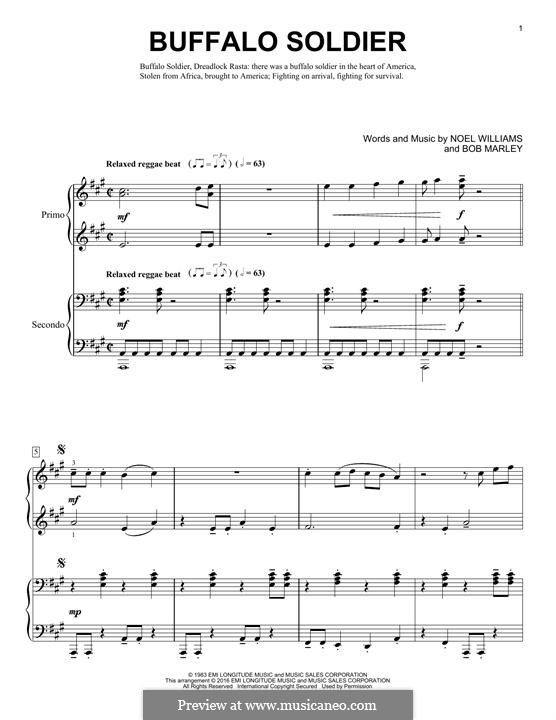 Buffalo Soldier (Bob Marley): Para Piano by Noel Williams
