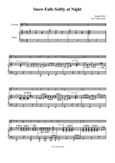 Snow Falls Softly at Night: para clarinete e piano by Eduard Ebel