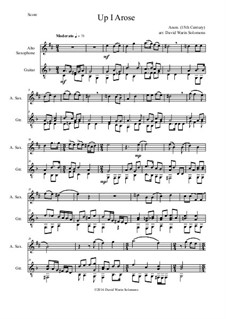 Up I Arose in Verno Tempore: For alto saxophone and guitar by Unknown (works before 1850)