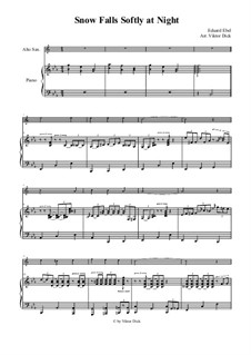 Snow Falls Softly at Night: para alto saxofone e piano by Eduard Ebel