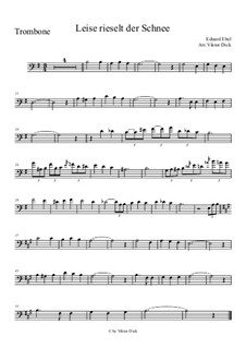 Snow Falls Softly at Night: para trombone by Eduard Ebel