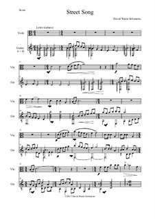 Street Song: For viola and guitar by David W Solomons