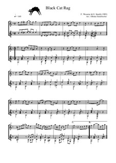The Black Cat Rag: para flauta e guitarra by Ethyl B. Smith, Frank Wooster