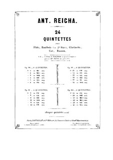 Woodwind Quintet in G Major, Op.99 No.6: parte flauta by Anton Reicha