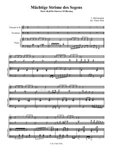 There Shall Be Showers of Blessing: For trumpet in B, trombone and piano by James McGranahan