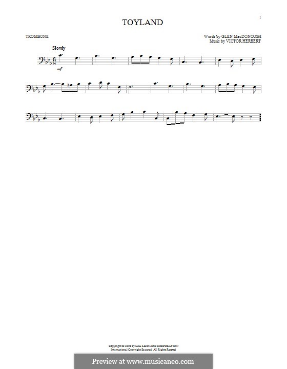 Toyland: para trombone by Victor Herbert