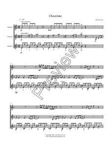 Chocolate: For trio guitars - score and parts by Kevin Love