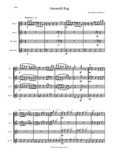 Antonelli Rag: For flute quartet (2 flutes, 1 alto flute, 1 bass flute) by David W Solomons
