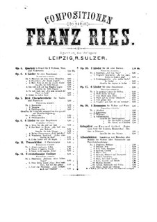 Four Romances for Violin and Piano, Op.20: No.2 Erinnerung by Franz Ries