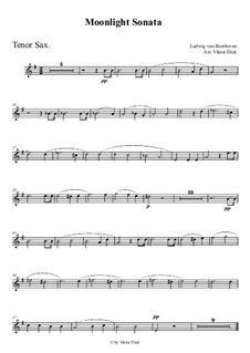 Movement I: para saxofone tenor by Ludwig van Beethoven