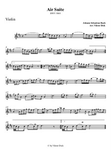 Aria: Version for violin by Johann Sebastian Bach