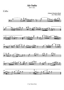 Aria: Version for cello by Johann Sebastian Bach