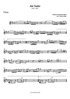 Aria: Versão para flauta  by Johann Sebastian Bach