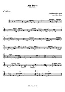 Aria: versão para clarinete by Johann Sebastian Bach