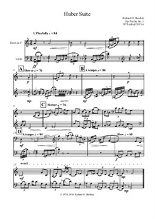 Huber Suite No.1 for Horn and violoncello, Pre-hu: Huber Suite No.1 for Horn and violoncello by Richard Burdick