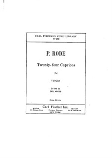 Twenty-Four Caprices for Violin: Preface and Basic Exercises by Pierre Rode