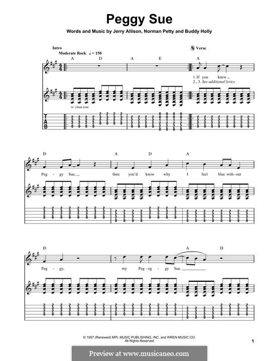 Peggy Sue: Para guitarra com guia by Buddy Holly, Jerry Allison, Norman Petty