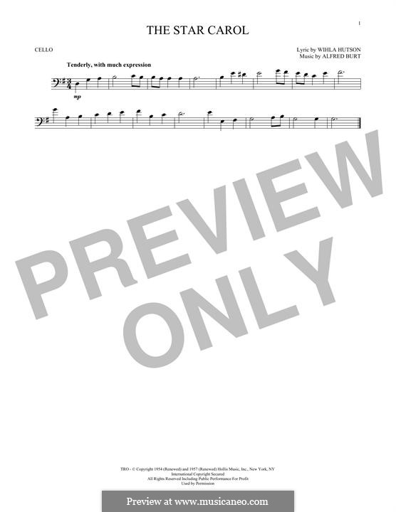 The Star Carol: para violoncelo by Alfred Burt