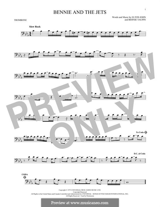 Bennie and the Jets: para trombone by Elton John