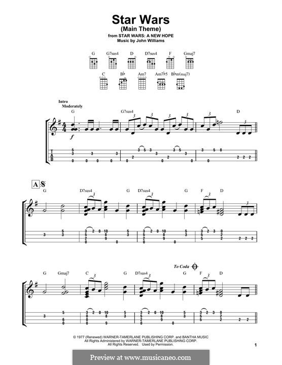 Star Wars (Main Theme): para ukulele by John Williams