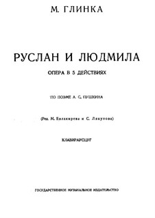 Complete Opera: para solistas,coral e piano by Mikhail Glinka