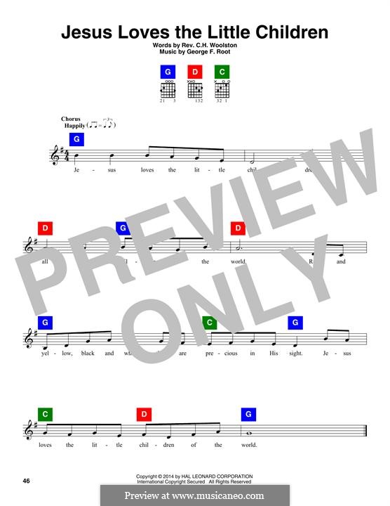 Jesus Loves the Little Children: melodia by George Frederick Root
