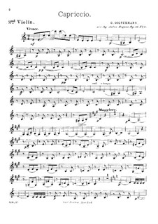 Capriccio, Op.24: For cello and strings – violin II part by Georg Goltermann
