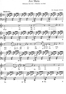 Ave Maria: Para voz e piano (F maior) by Johann Sebastian Bach, Charles Gounod