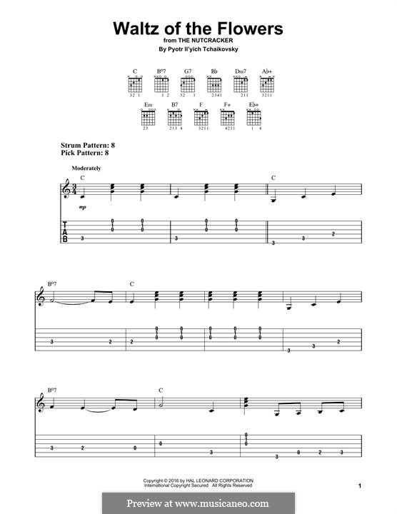 No.8 Waltz of the Flowers: Para Guitarra by Pyotr Tchaikovsky